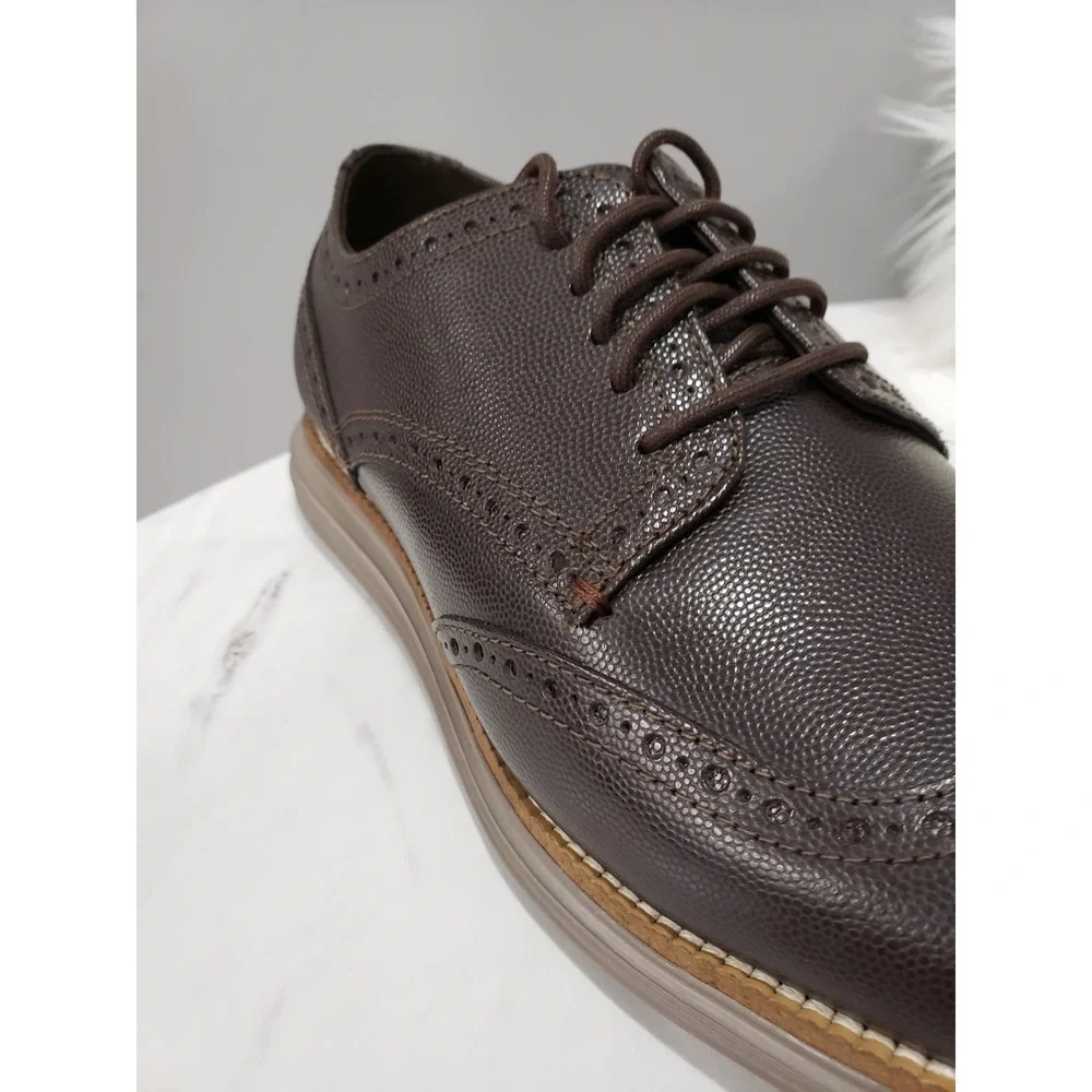 NEW NO BOX RARE 9.5 WIDE BROWN JAVA LEATHER original grand wingtip oxford C26267